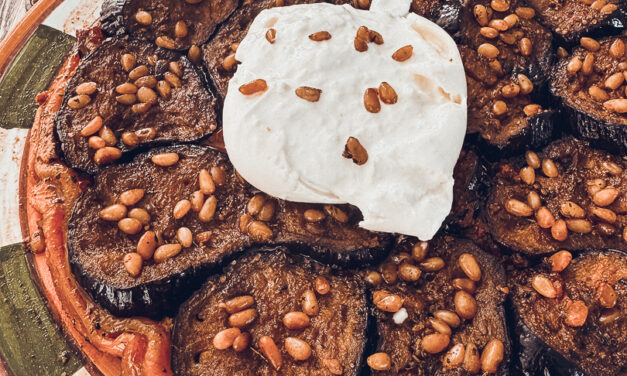 Tatin d’aubergine au bruccio de Salomé