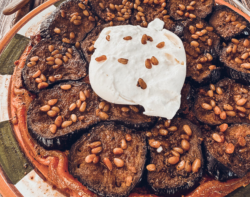 La tatin de Salomé aux aubergines et au Bruccio